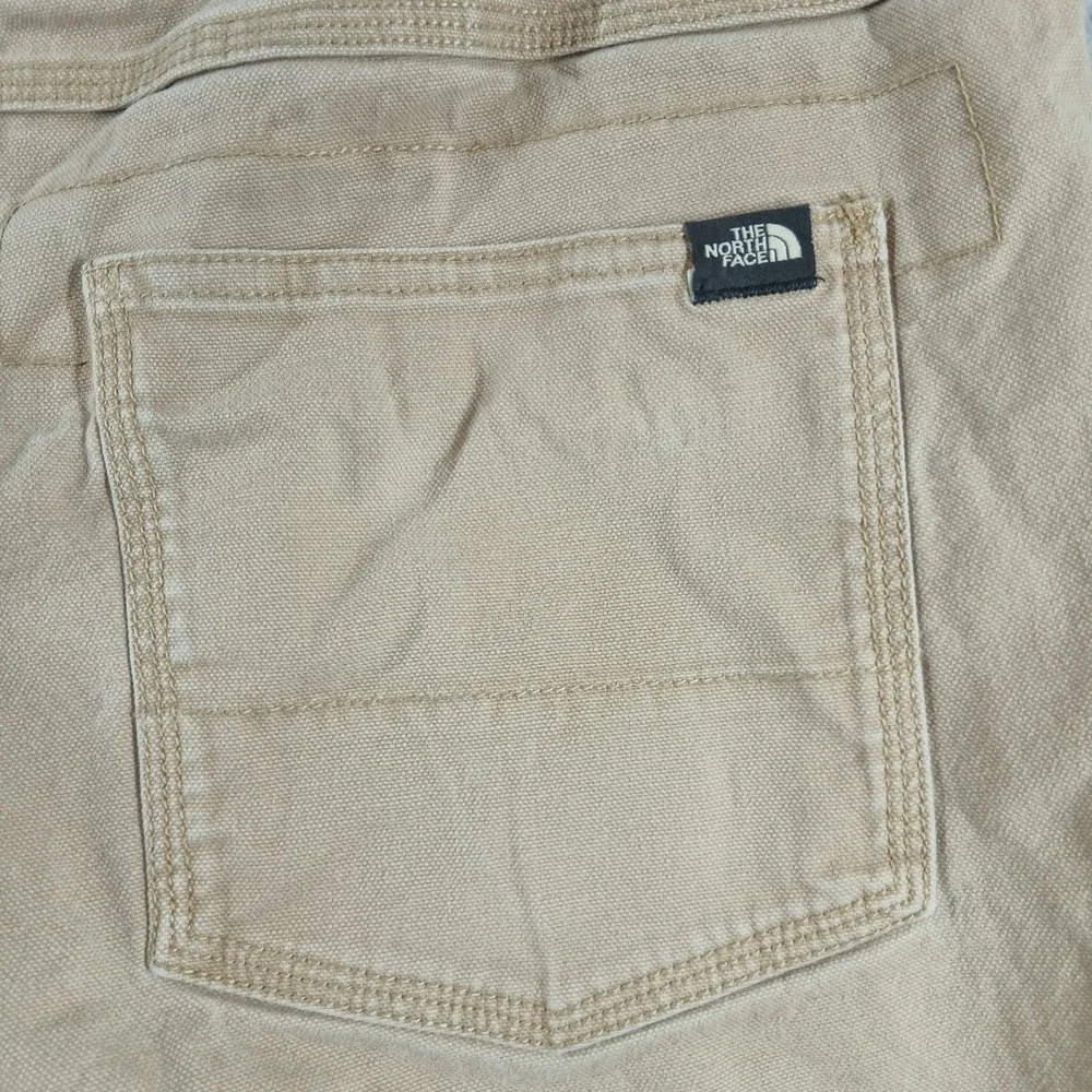The North Face Carpenter Shorts Heavyweight Canvas Tan Khaki‎ Size 34